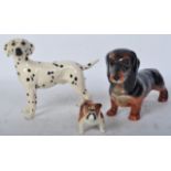 THREE VINTAGE PORCELAIN DOG FIGURES - BESWICK