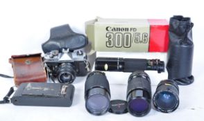 COLLECTION OF PHOTOGRPAHIC LENSES & CAMERAA