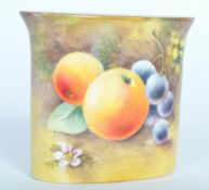 ROYAL WORCESTER - P. PLATT - HAND PAINTED FRUIT MATCH HOLDER