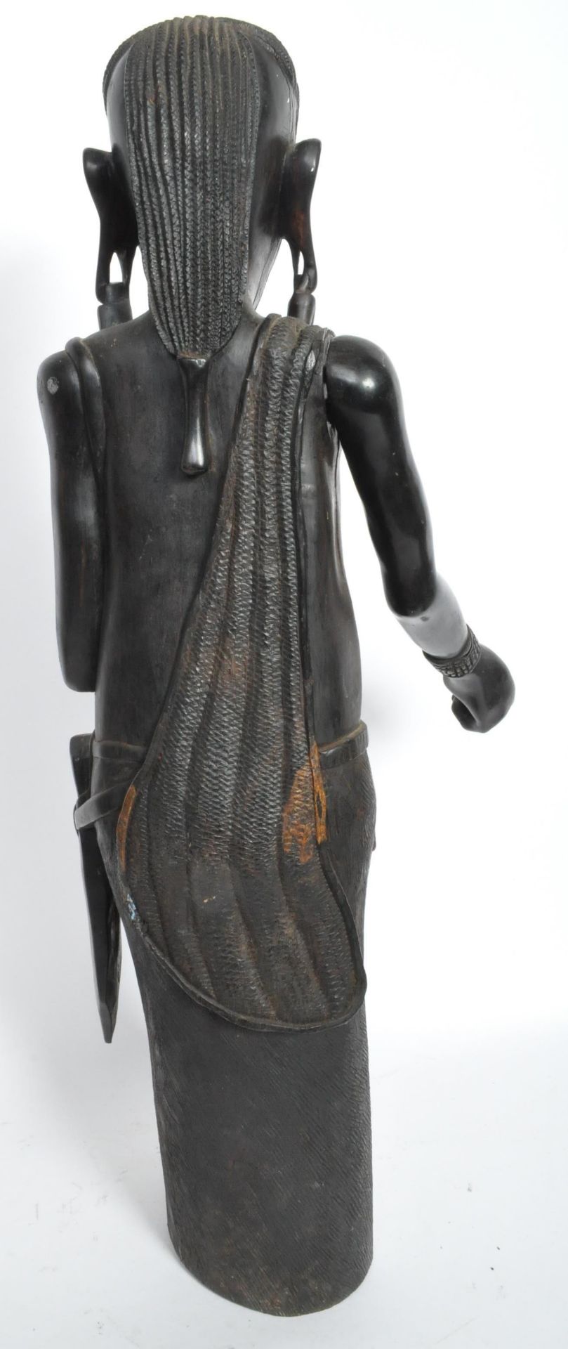 LARGE AFRICAN CARVED EBONY TRIBAL SCULPTURE - Image 7 of 7