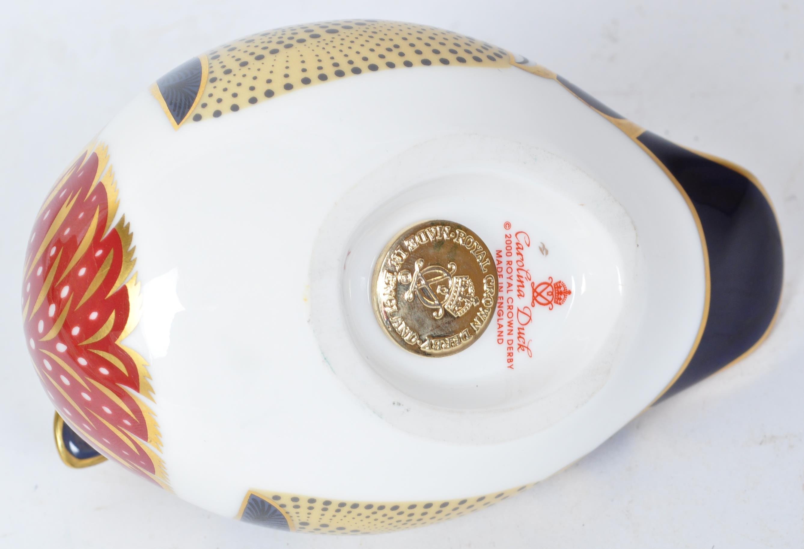 ROYAL CROWN DERBY BONE CHINA CAROLINA DUCK PAPERWEIGHT - Image 3 of 3