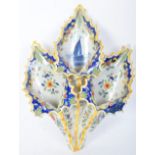 EARLY 20TH CENTURY CONTINENTAL FAIENCE WALL POCKET