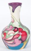 VINTAGE HAND PAINTED FLORAL VASE MARKED MOORCROFT