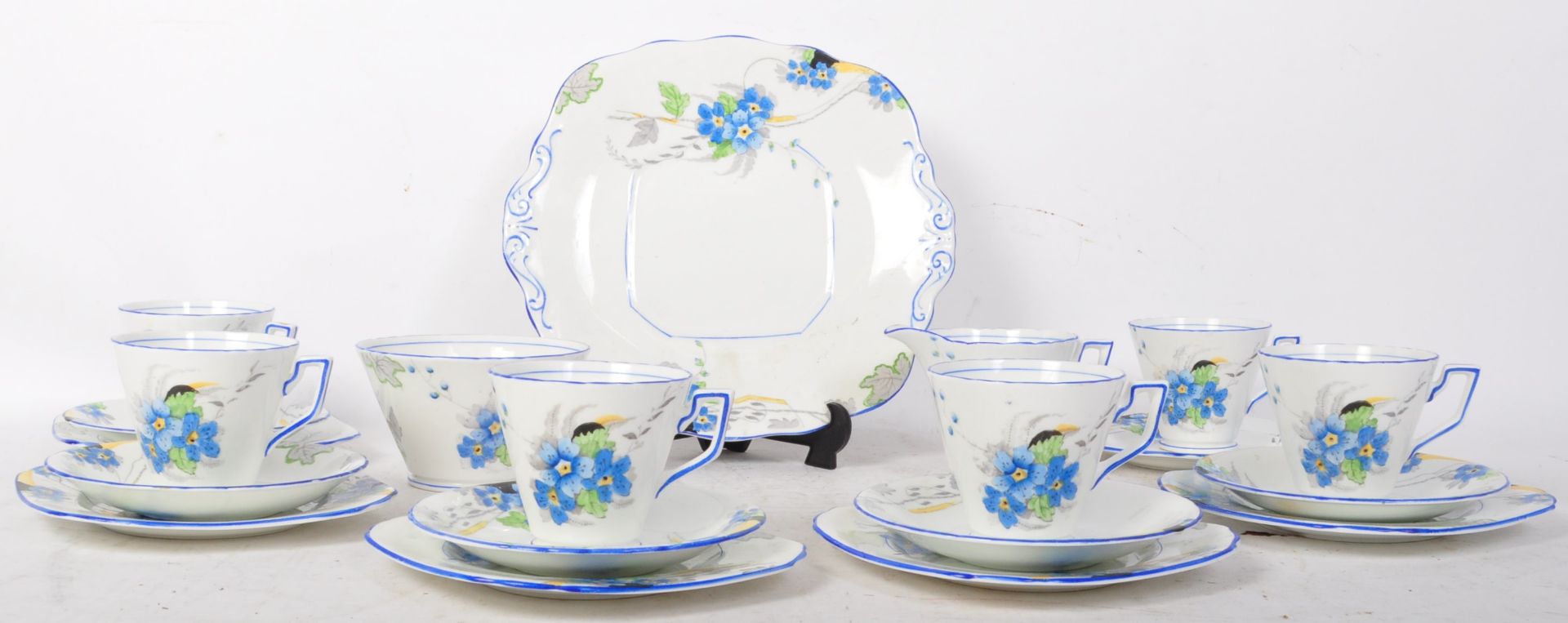 1920S ART DECO SUTHERLAND HAND PAINTED TEA SERVICE - Image 2 of 7