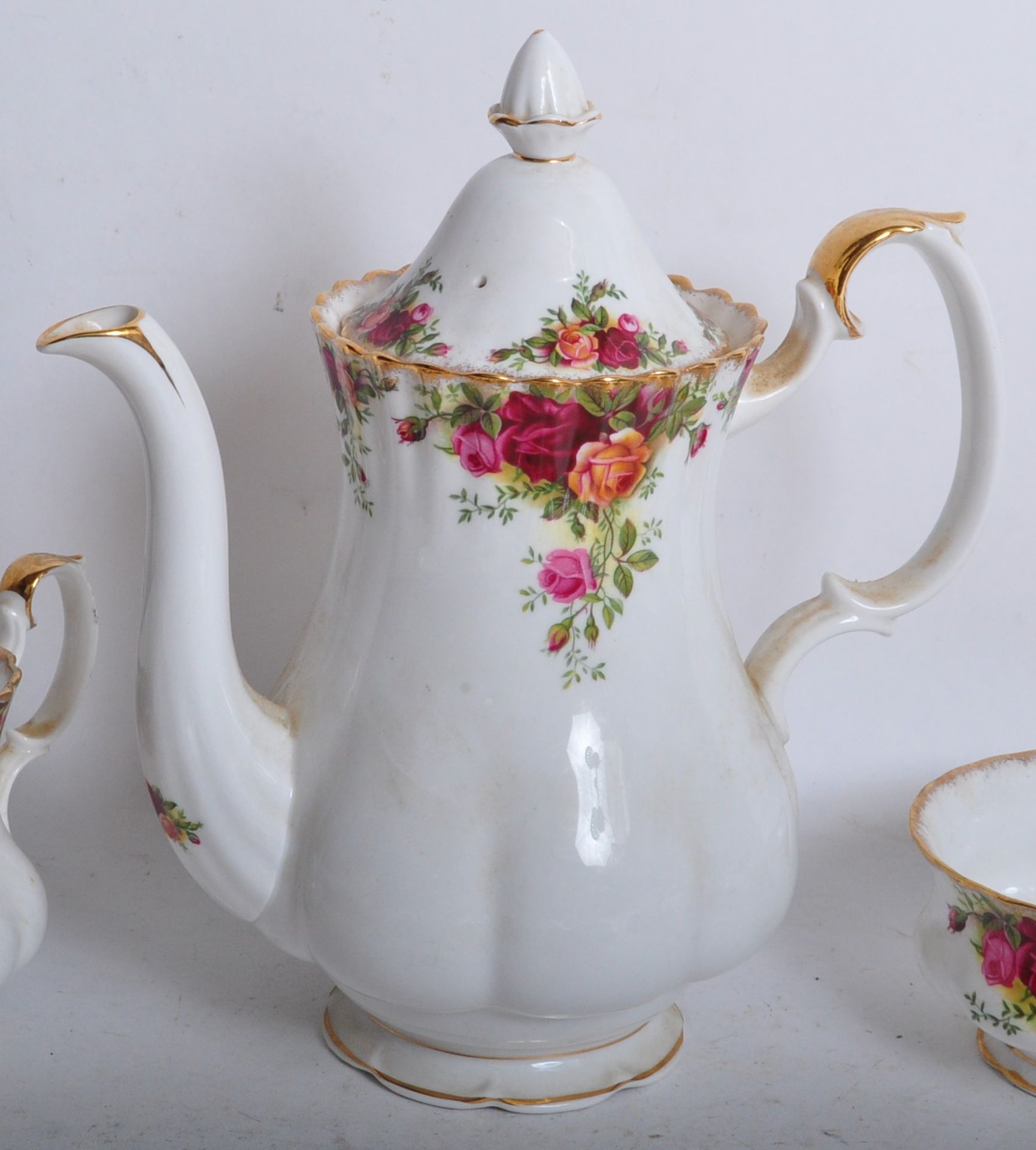 VINTAGE ROYAL ALBERT OLD COUNTRY ROSES CHINA COFFEE SERVICE - Bild 3 aus 5