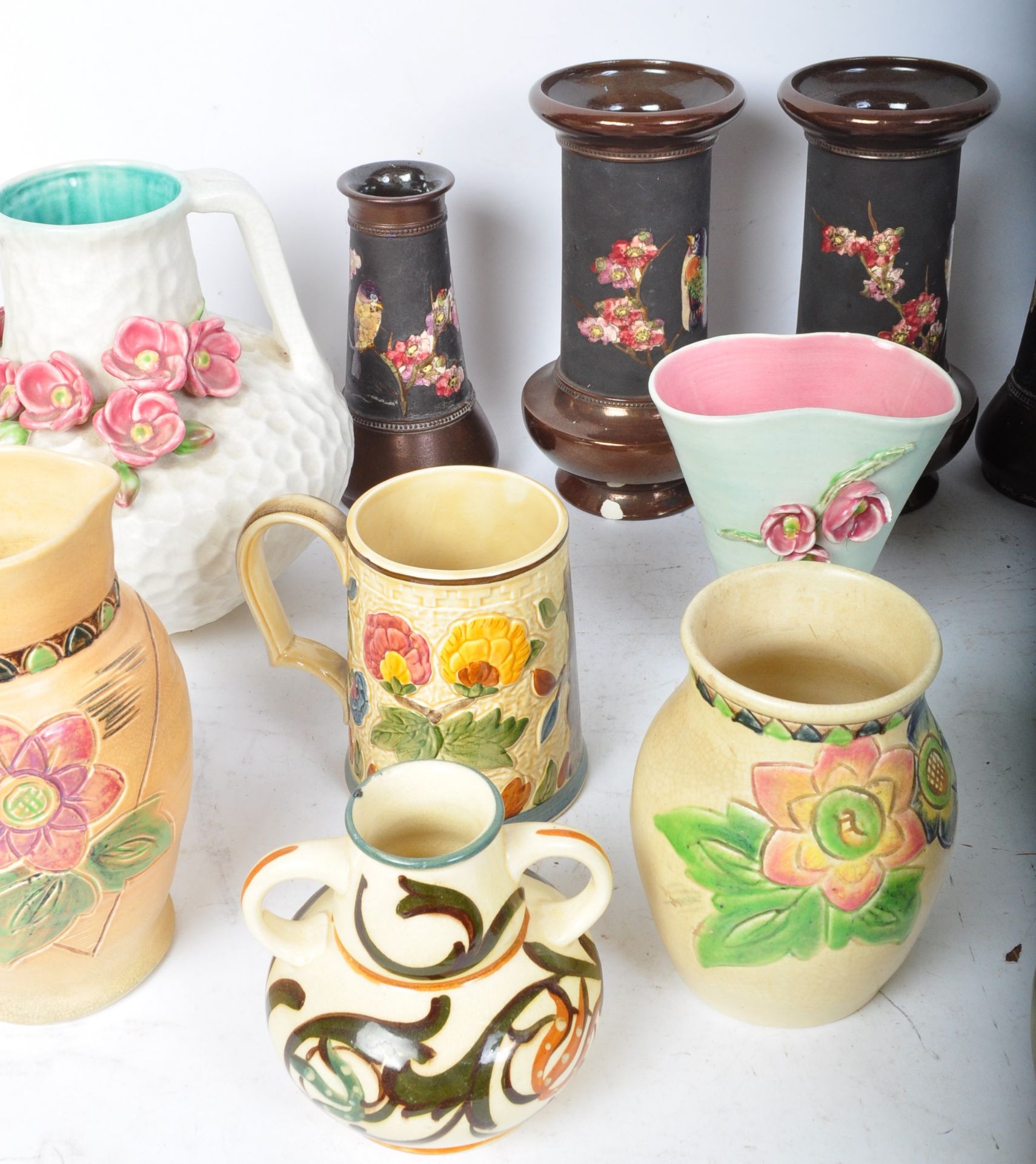 COLLECTION OF 1900S BRETBY POTTERY VASES - CLOISONNE WARE - Image 3 of 10