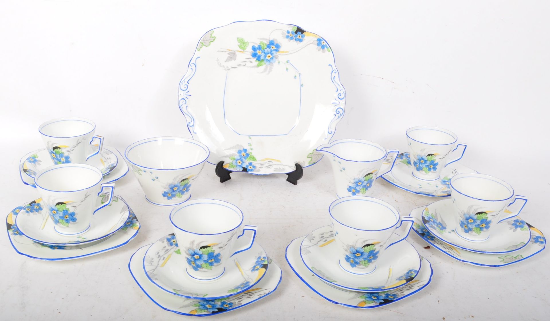 1920S ART DECO SUTHERLAND HAND PAINTED TEA SERVICE