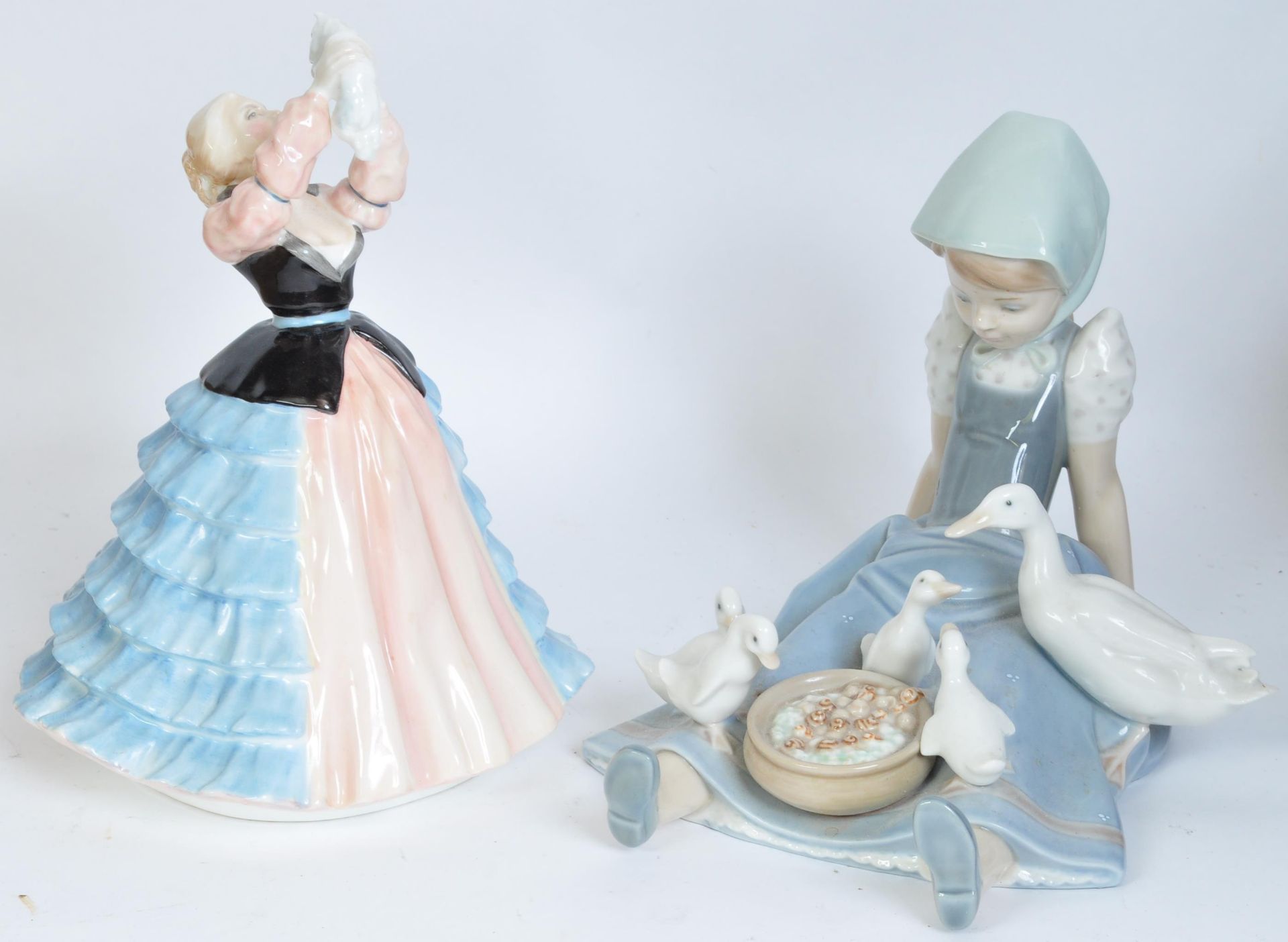 VINTAGE ROYAL DOULTON SUSAN FIGURE & LLADRO FIGURINE