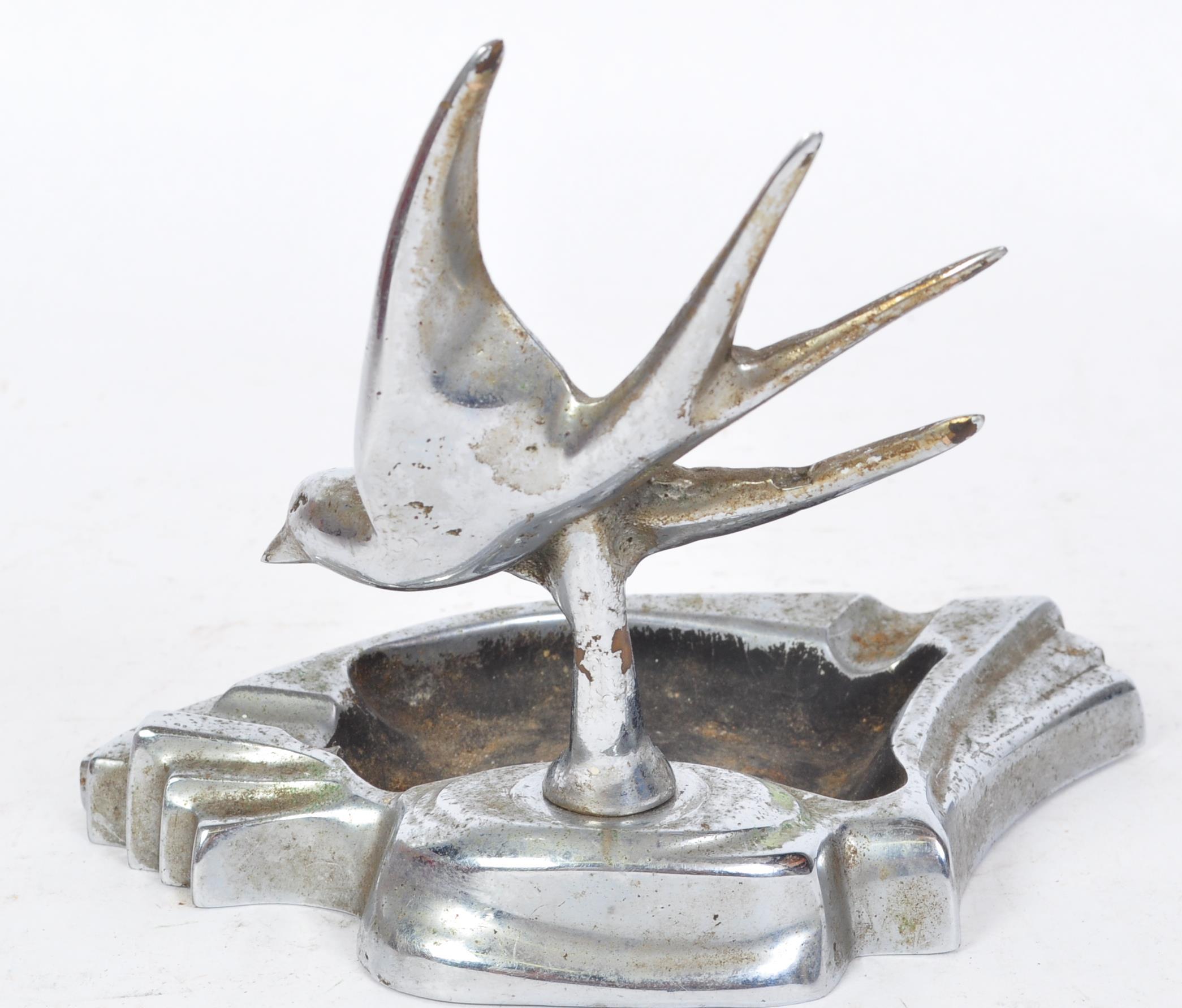 VINTAGE MID CENTURY CHROME SWALLOW ASHTRAY - Image 5 of 5