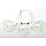 EARLY 20TH CENTURY 1930S ART DECO HEATHCOTE CHINA TEA SERVICE