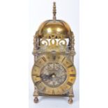 EARLY 20TH CENTURY SMITH BRASS LANTERN CLOCK