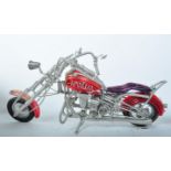 20TH CENTURY HARLEY DAVIDSON WIRE MINIATURE MOTORCYCLE