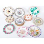 COLLECTION 19TH CENTURY PLATES - CHINTZ - IMARI - SERIES WARE