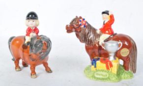 TWO VINTAGE BESWICK NORMAN THELWELL CHINA FIGURINES