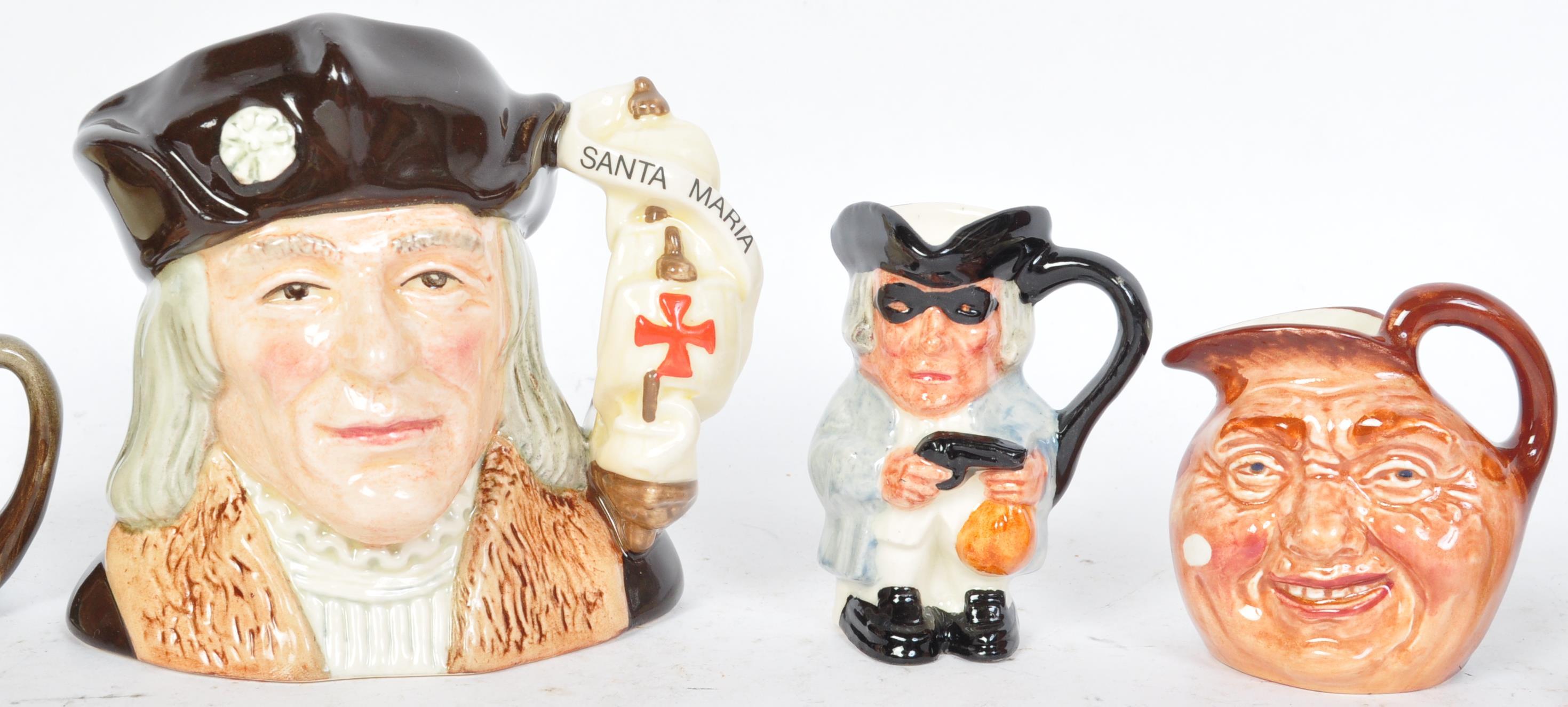 A COLLECTION OF EIGHT VINTAGE CERAMIC MINIATURE TOBY JUGS - Image 3 of 8