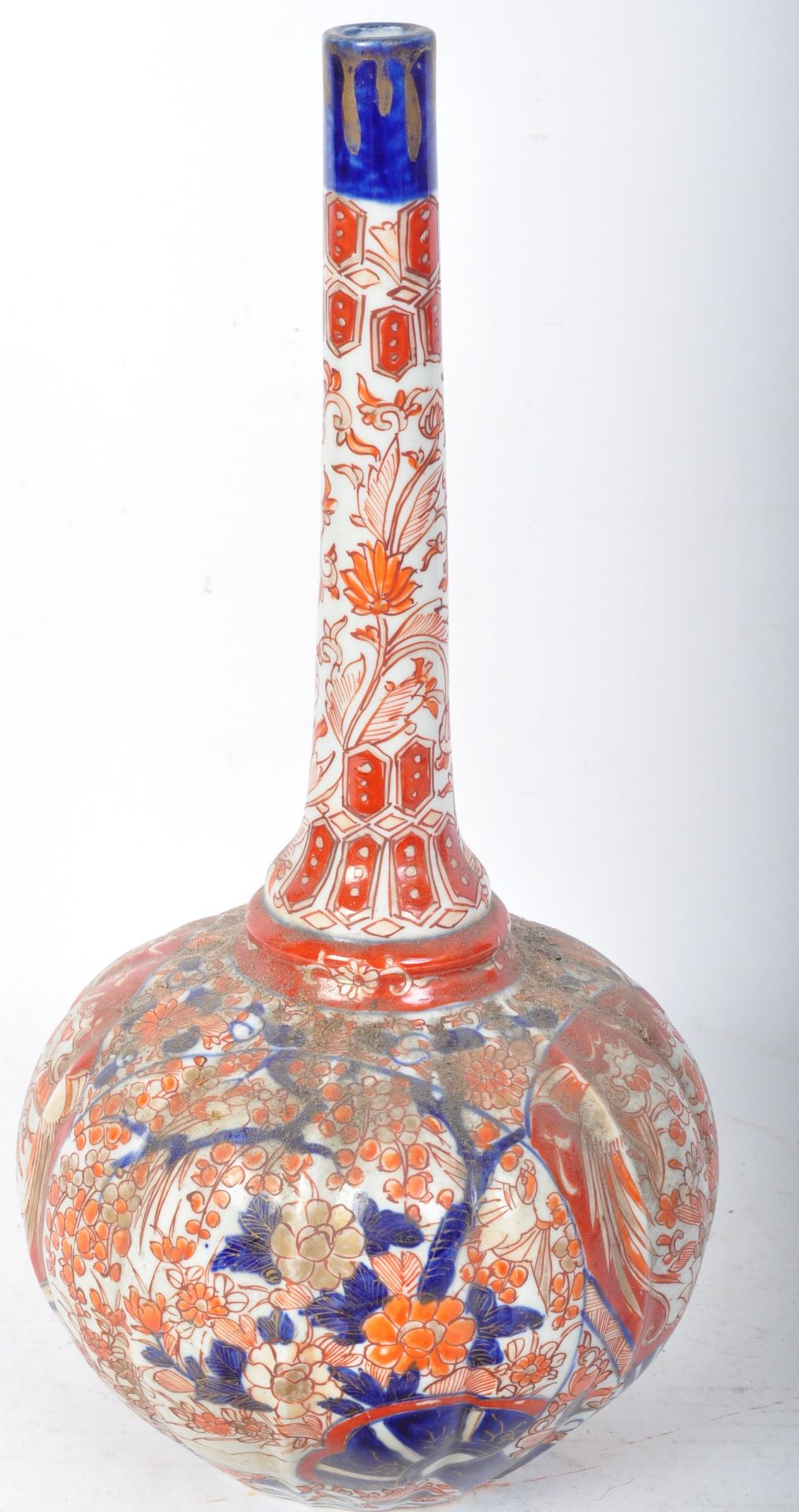 MEJI PERIOD 1900'S JAPANESE IMARI BOTTLE VASE & BOWL - Image 2 of 6