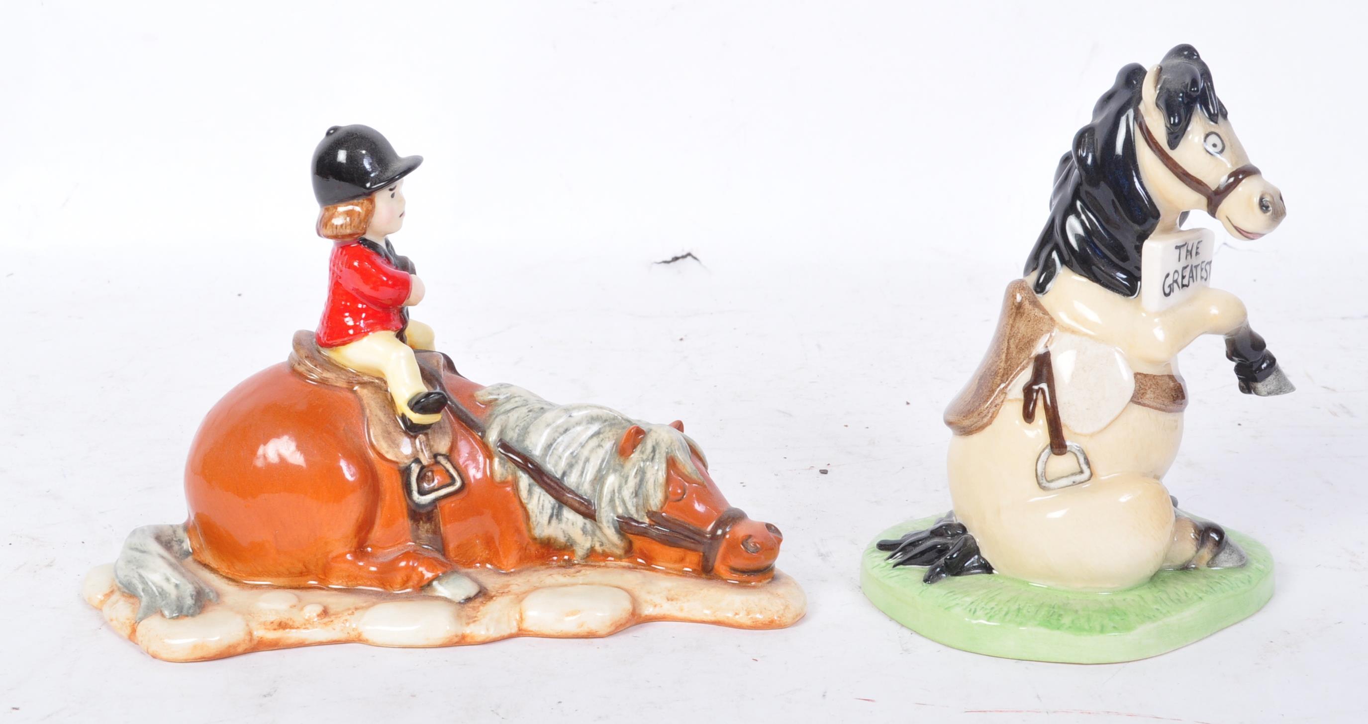 TWO ROYAL DOULTON NORMAN THELWELL HORSE FIGURES - Image 2 of 5