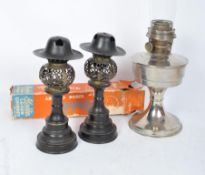 COLLECTION OF VINTAGE TEA LAMPS & OIL LAMPS