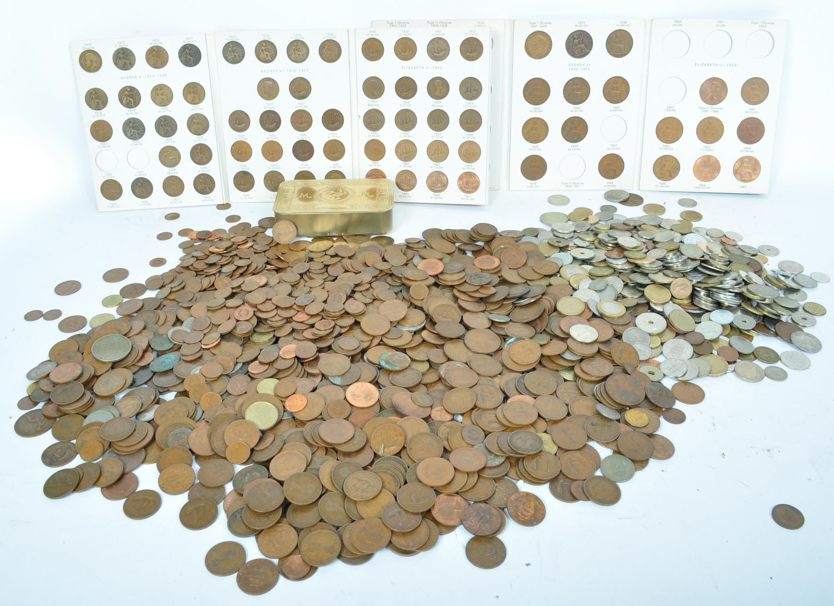 LARGE COLLECTION OF BRITISH & FOREIGN COINS