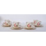 VINTAGE MEAKIIN PINKIE PATTERN TEACUPS & SAUCERS