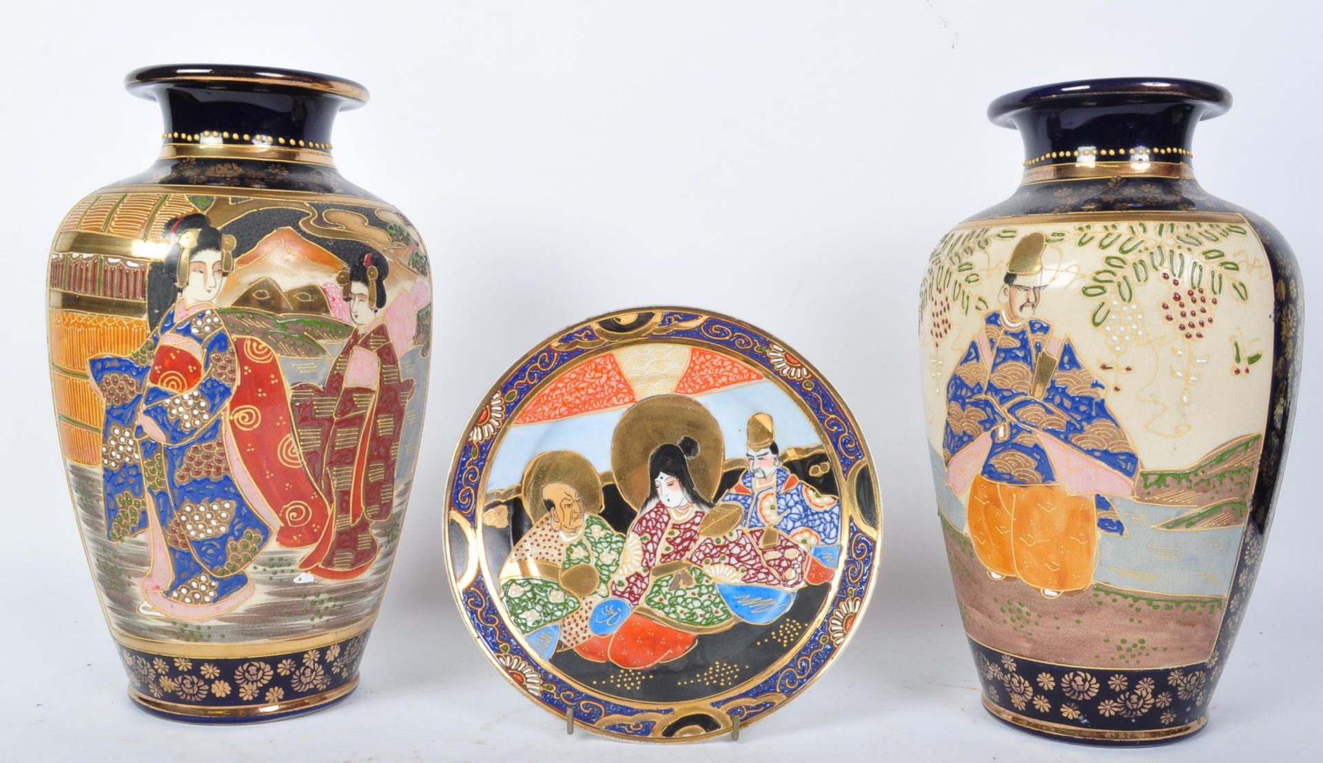 TWO LARGE 20TH CENTURY JAPANESE ORIENTAL VASES