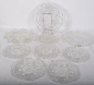 COLLECTION OF VINTAGE CUT GLASS PLATES