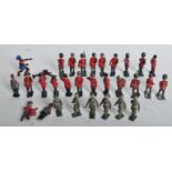 MID CENTURY HAND PAINTED LEAD SOLDIER FIGURES