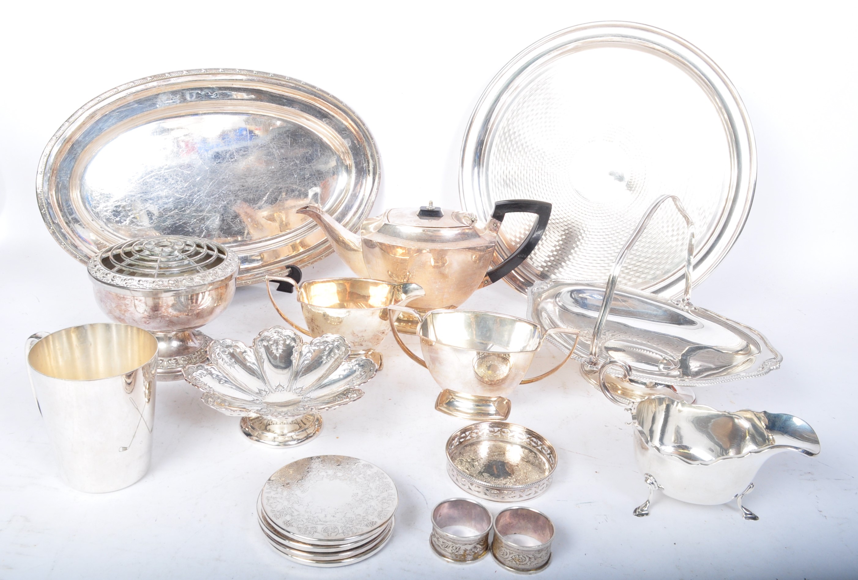 COLLECTION OF VINTAGE 20TH CENTURY SILVER PLATE