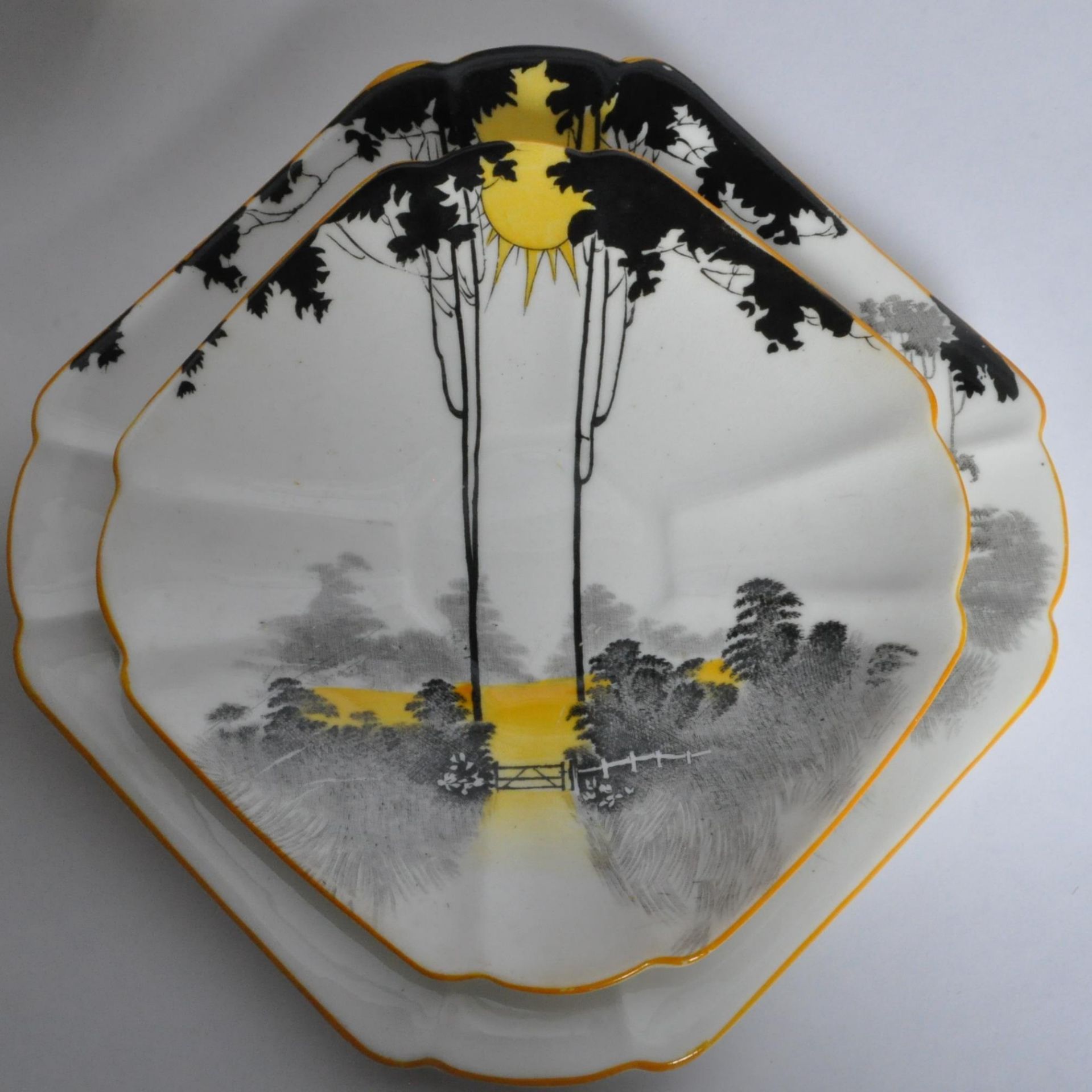 SHELLEY - SUNRISE & TALL TREES - ART DECO BONE CHINA TEA SERVICE - Bild 5 aus 7