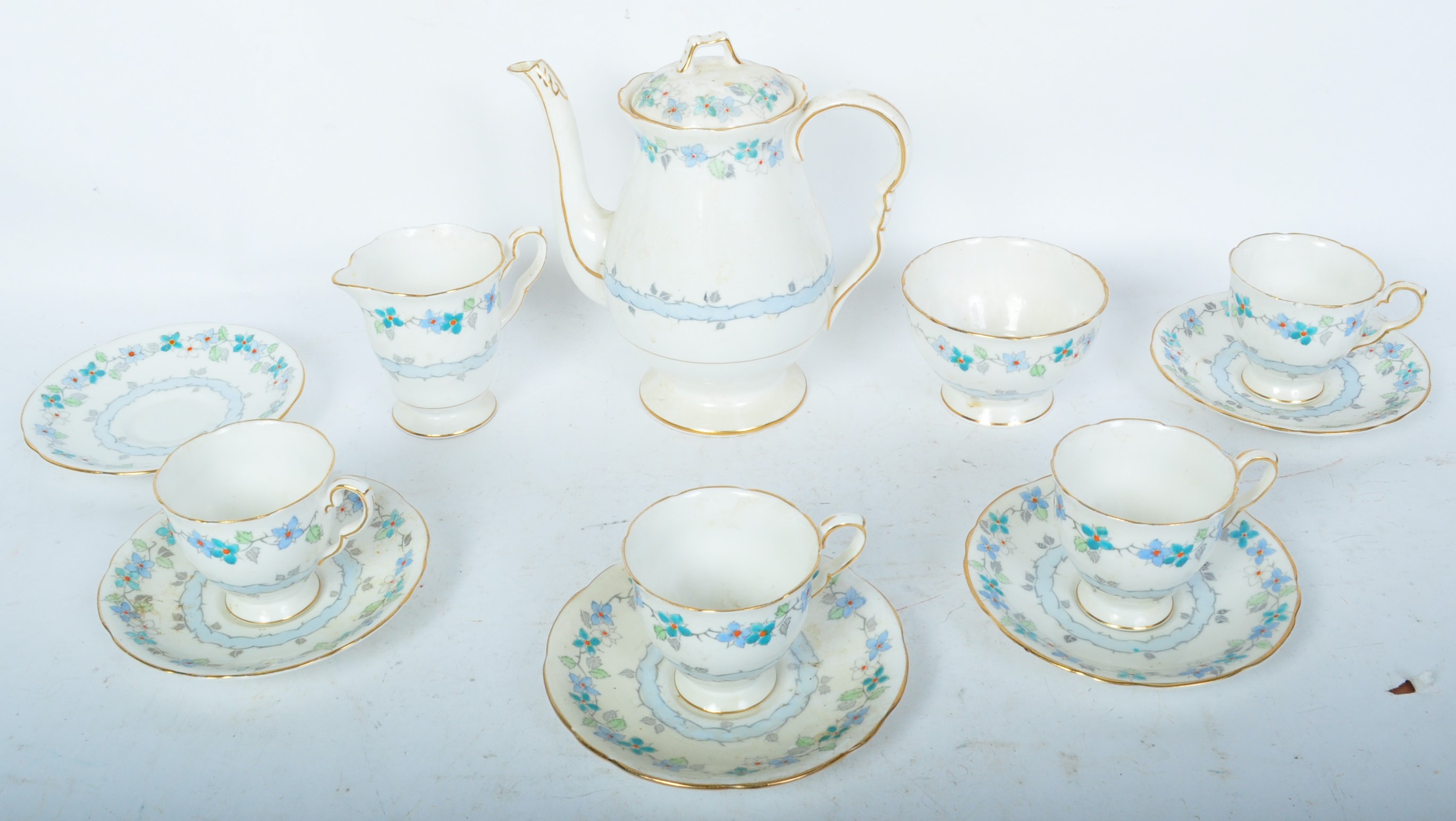 VINTAGE 20TH CENTURY ROYAL STAFFORDSHIRE CHINA TEA SERVICE