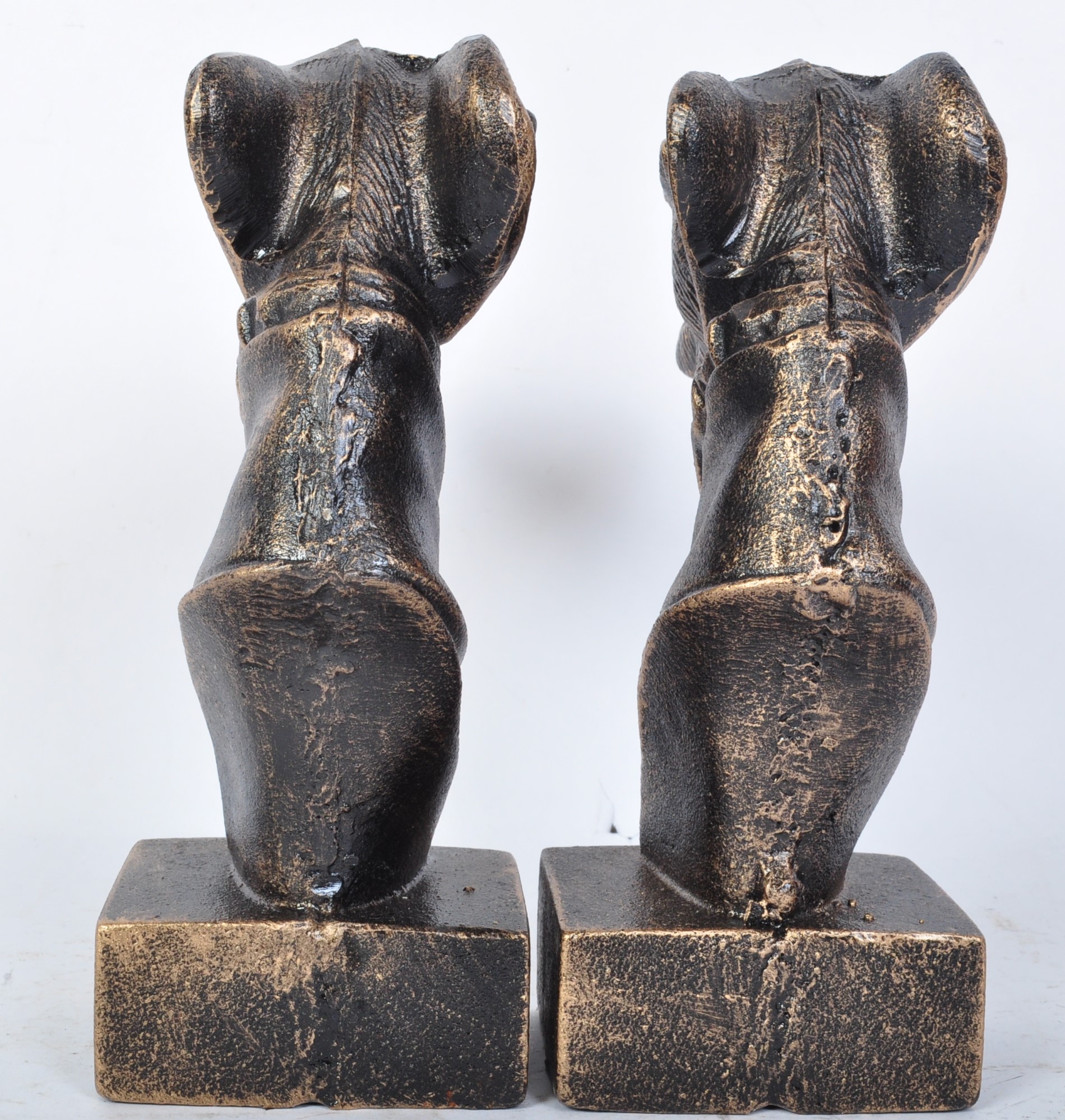 PAIR OF CAST METAL GREYHOUND BUSTS - Image 3 of 5