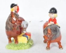 TWO VINTAGE BESWICK NORMAN THELWELL CHINA FIGURINES