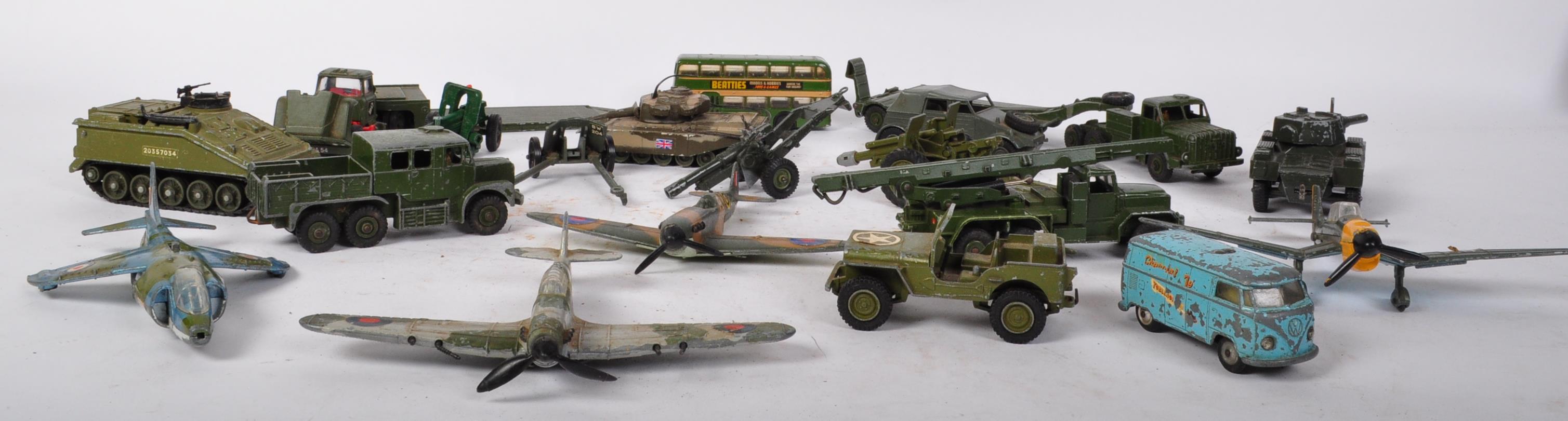 A COLLECTION OF VINTAGE MILITARY STYLE TOYS - CORGI - DINKY & MORE - Image 3 of 11