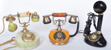 THREE VINTAGE MID CENTURY TELEPHONES