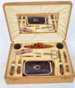 VINTAGE LADIES VANITY DRESSING SET - FAUX TORTOISESHELL