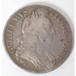 WILLIAM III 1696 SILVER CROWN COIN