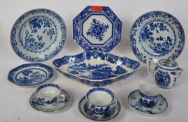 COLLECTION OF 18TH CENTURY AND LATER CHINESE BLUE AND WHITE CERAMICS