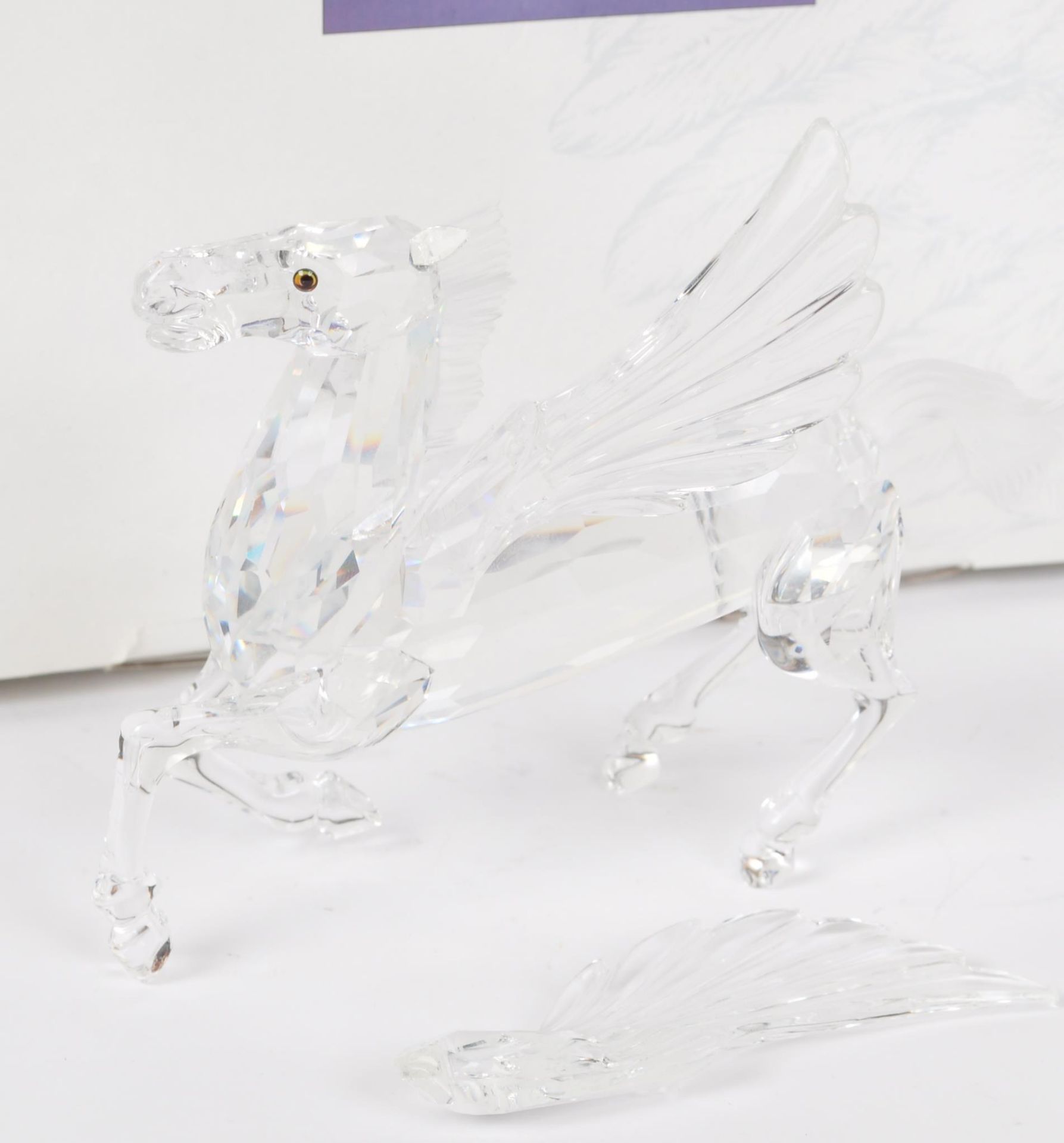 SWAROVSKI SIGNED CYSTAL GLASS PEGASUS FIGURINE - Image 2 of 5