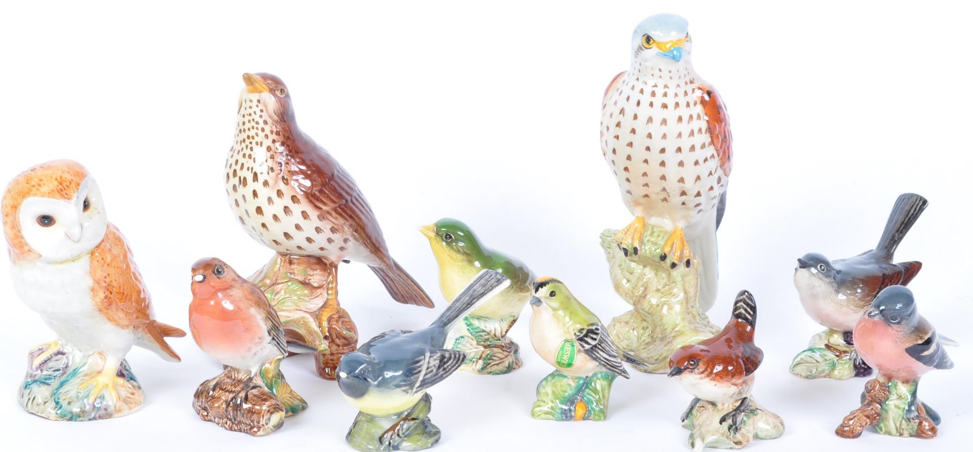 COLLECTION OF VINTAGE BESWICK CERAMIC BIRDS FIGURINES