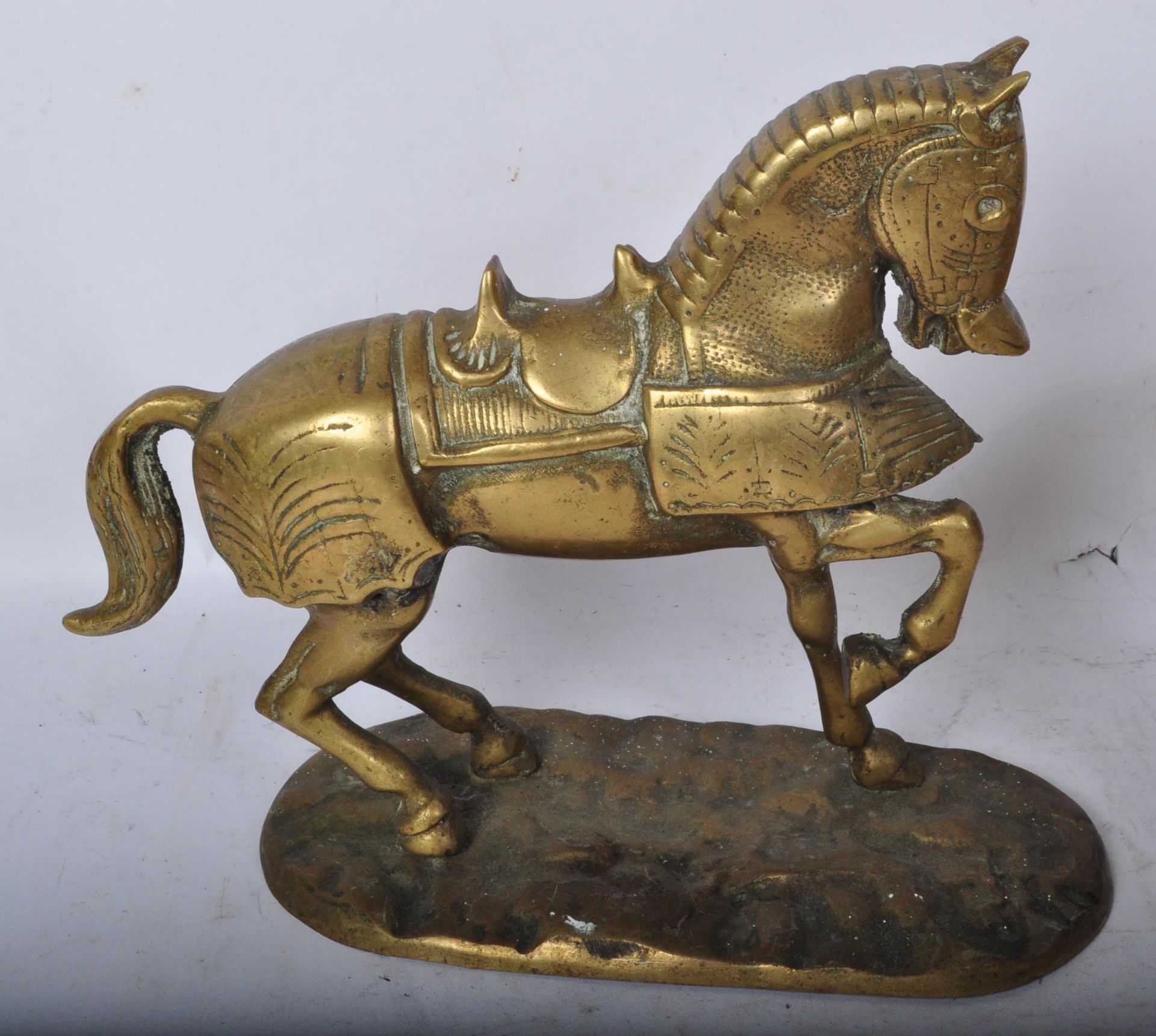 COLLECTION OF 20TH CENTURY BRASS HORSE FIGURES - Image 2 of 5