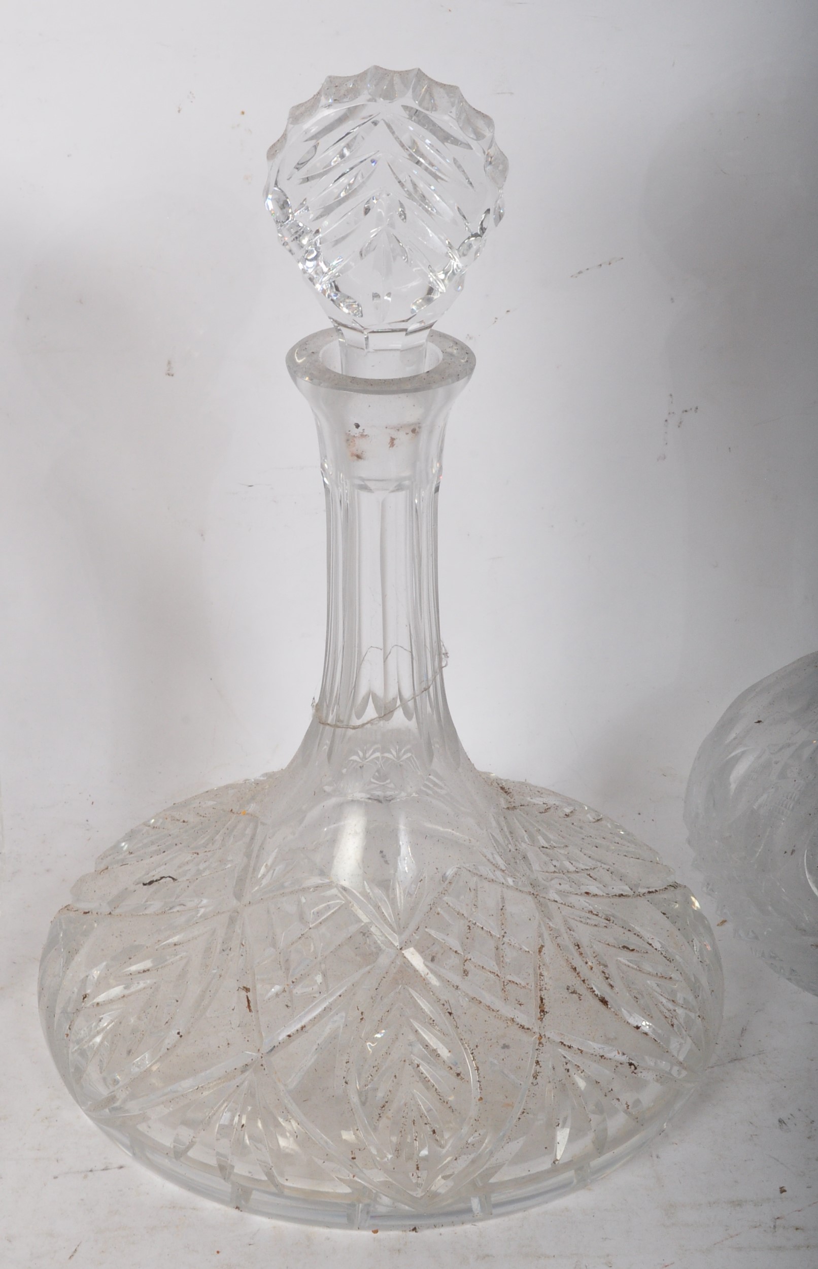 COLLECTION OF VINTAGE CUT GLASS DECANTERS - Image 4 of 6