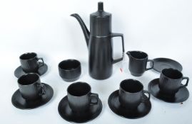 RETRO 1960S BLACK CHINA COFFEE SERVICE