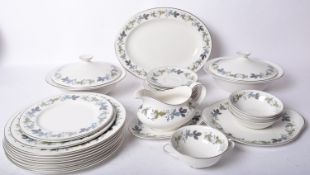 COLLECTION OF ROYAL DOULTON BURGUNDY DINENR SERVICE PIECES