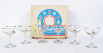 SIX RETRO BABYSHAM DRINKING GLASSES IN ORIGINAL BOX