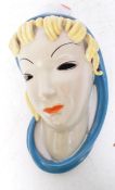 EARLY 20TH CENTURY ART DECO CIRCA 1930S PAINTED LADIES FACE MASK