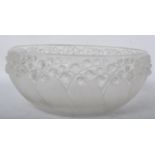 20TH CENTURY LALIQUE CRYSTAL GLASS BOWL