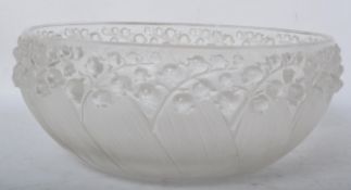 20TH CENTURY LALIQUE CRYSTAL GLASS BOWL