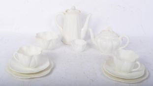 19TH CENTURY VICTORIAN DAINTY WHITE SHELLEY TEA SERVICE