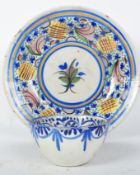EARLY 18TH CENTURY TIN GLAZED PALTE & FRENCH FAIENCE BOWL