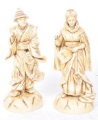 TWO VINTAGE 20TH CENTURY CHINESE CERAMIC FIGURINES
